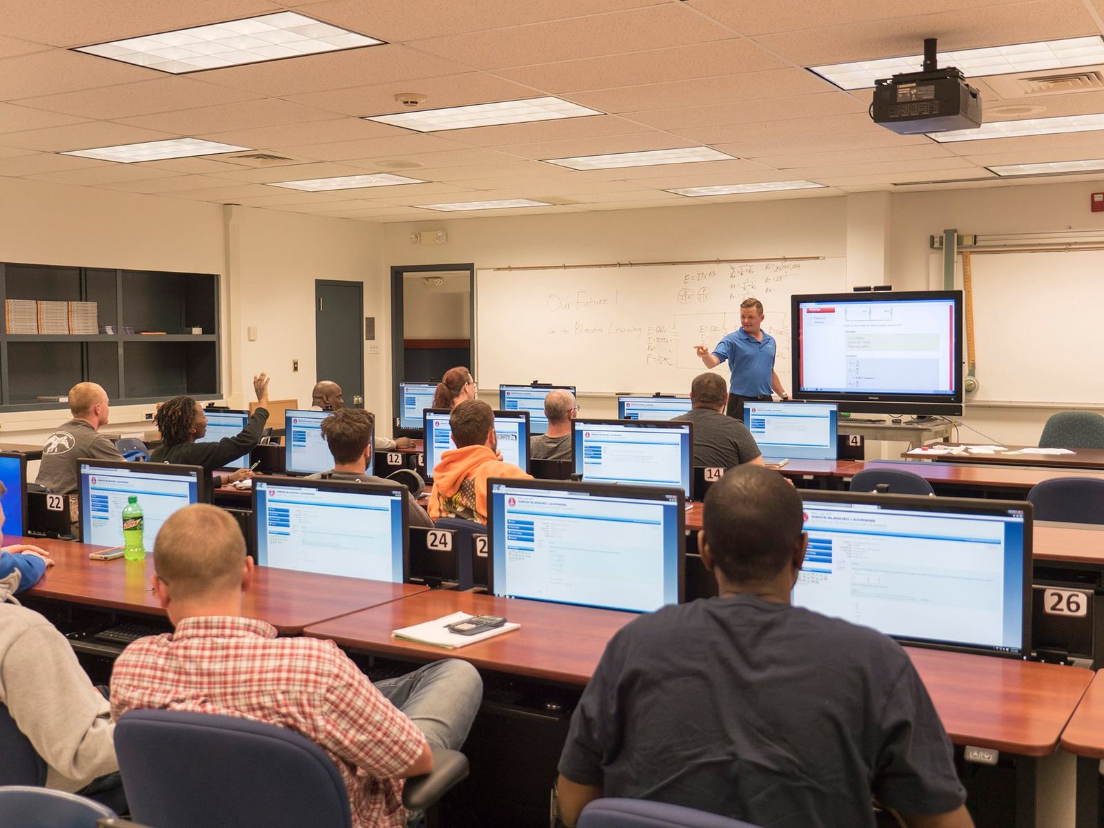 Apprentices in a classroom at the Electrical Industry Training Center